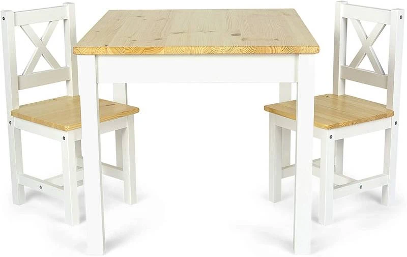 Le Table En Bois POLA (blanc/pin)