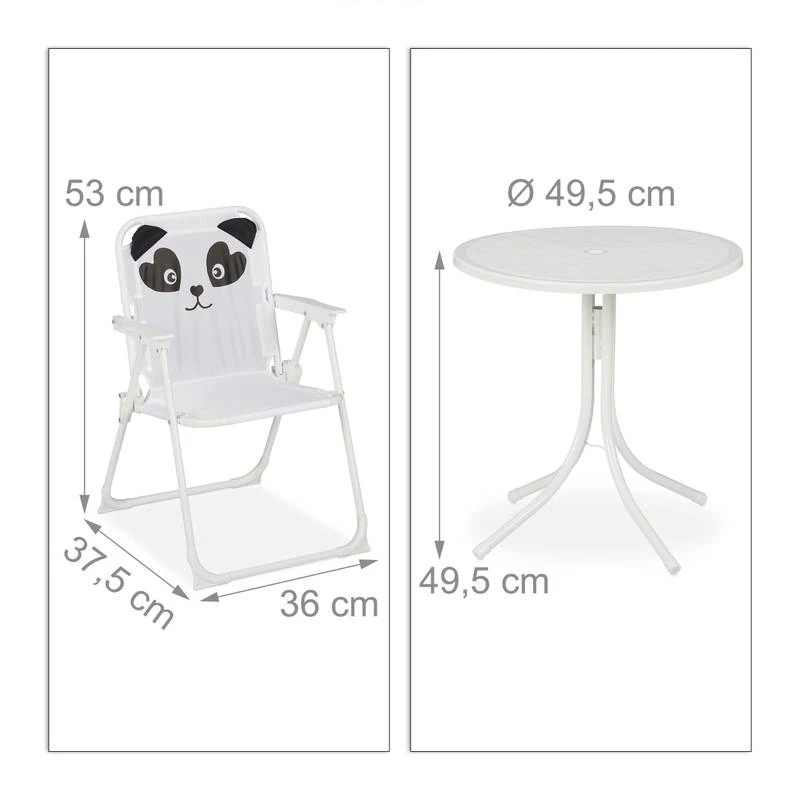 Chaises Table Enfants Avec Parasol â Image 13