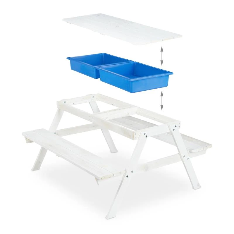 Table En Bois Pour Enfants Et Parasol â Image 6