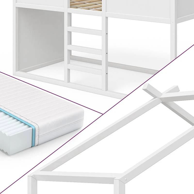 Lit Mezzanine Merlin Avec Matelas â Image 5