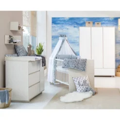Chambre Bébé Capri White II (3 éléments)