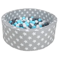 Piscine Ă Balles Soft White Stars Gris