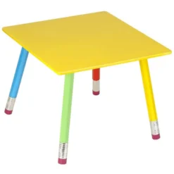 Table Crayons En Bois Pour Enfant 55x55x