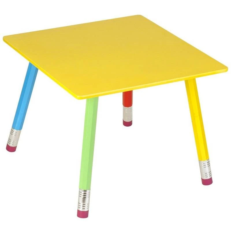 Table Crayons En Bois Pour Enfant 55x55x