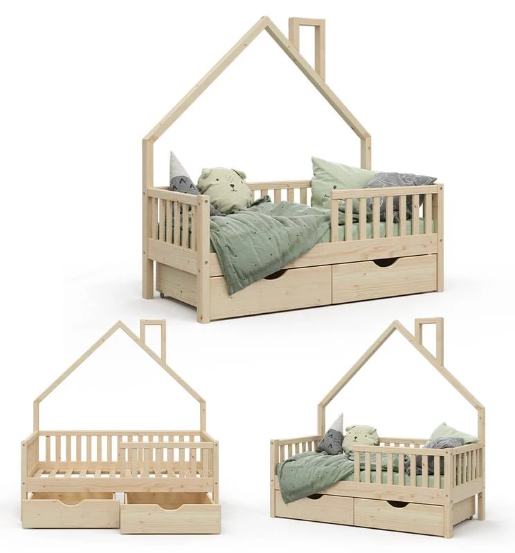 Lit Cabane Noemi 70x140cm Avec Tiroir â Image 3