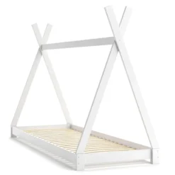 Lit Cabane Tipi 200x90cm Blanc