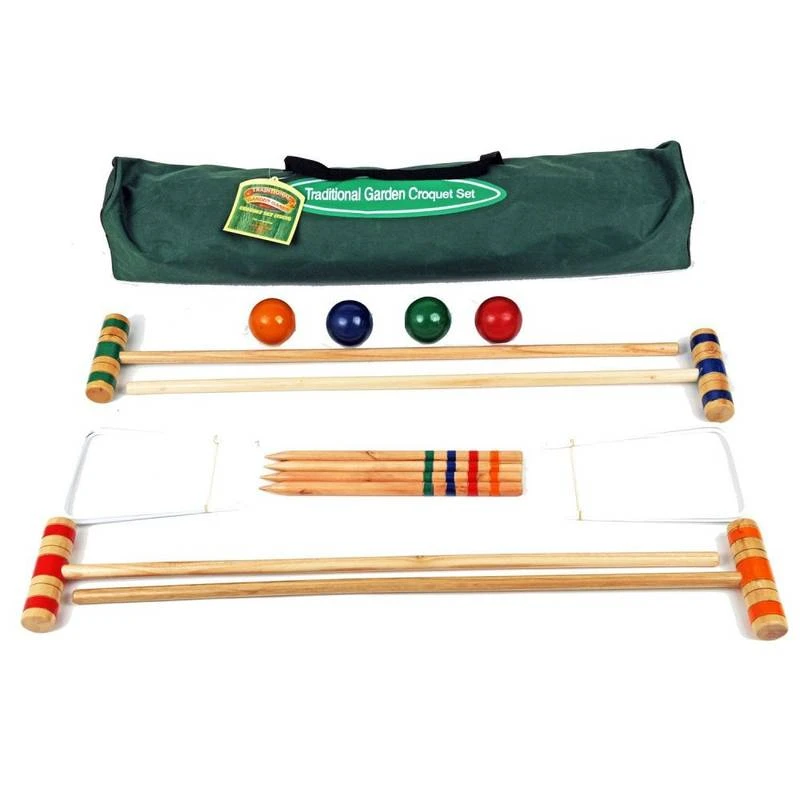 Set De Croquet Familial En Bois