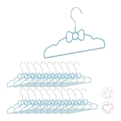 Lot De 20 Cintres Boucle Enfants Bleu