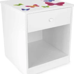 Table De Chevet En Bois Les Papillons