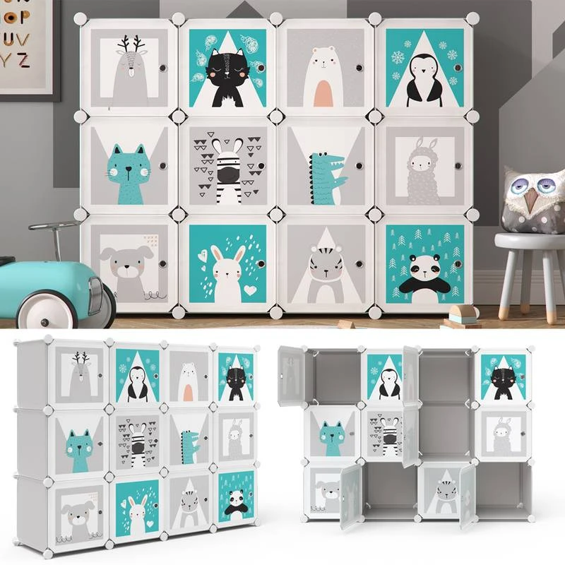 Armoire Andy Gris Modulable Grande â Image 4