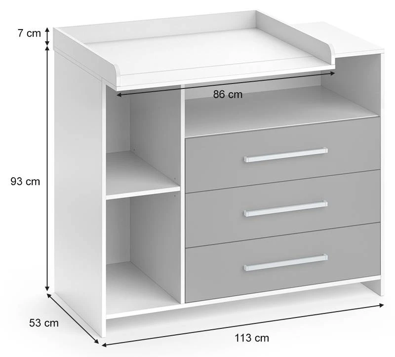 Commode Ă Langer Oskar Blanc/gris â Image 7