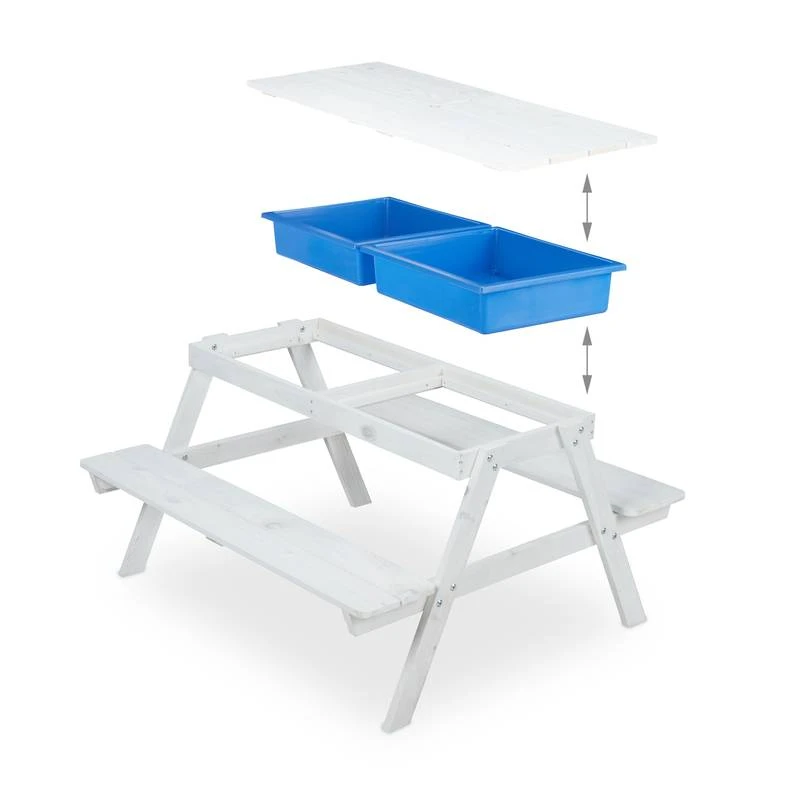 Table De Jeu Enfants En Bois Blanc â Image 5