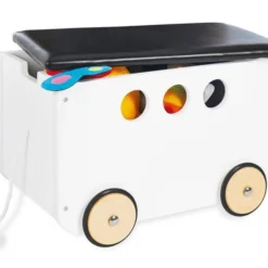 Pinolino Coffre à Jouets Sur Roulettes Jim Blanc