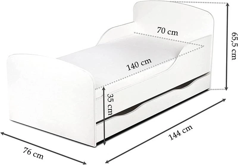 Moderne Lit Enfant Toddler Blanche â Image 3