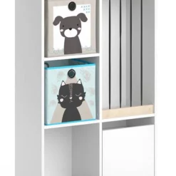 Étagère Luigi Blanc & 2 Boîtes Pliables