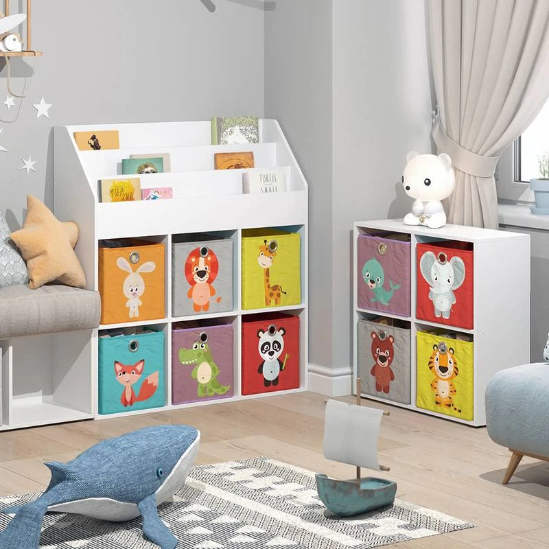 Bibliothèque Luigiavec 6 Boîtes Pliables – Image 2