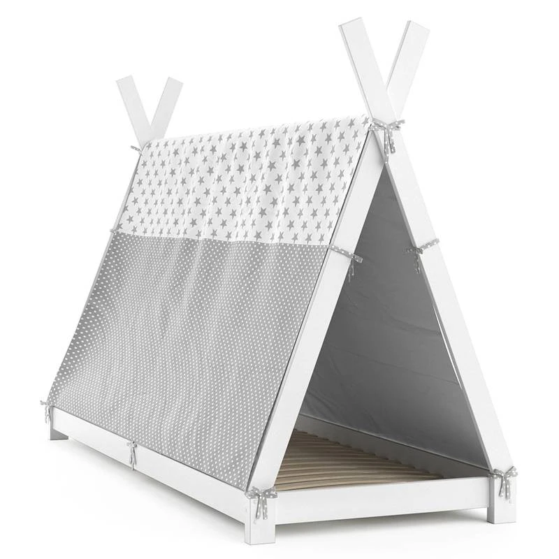 Lit Cabane Tipi 200x90cm Nature & Toile â Image 8