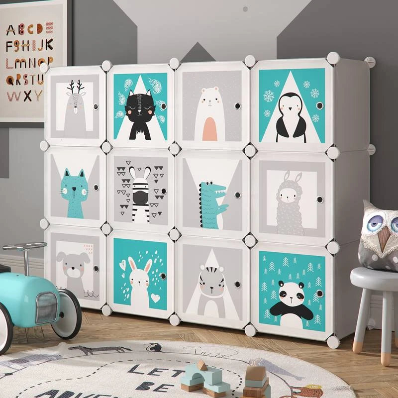 Armoire Andy Gris Modulable Grande â Image 2