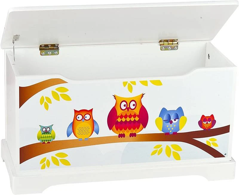 Coffre Ă Jouets En Bois Hiboux â Image 2