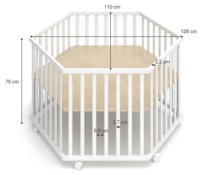 Parc Bébé Estrella Blanc Hexagonal – Image 6