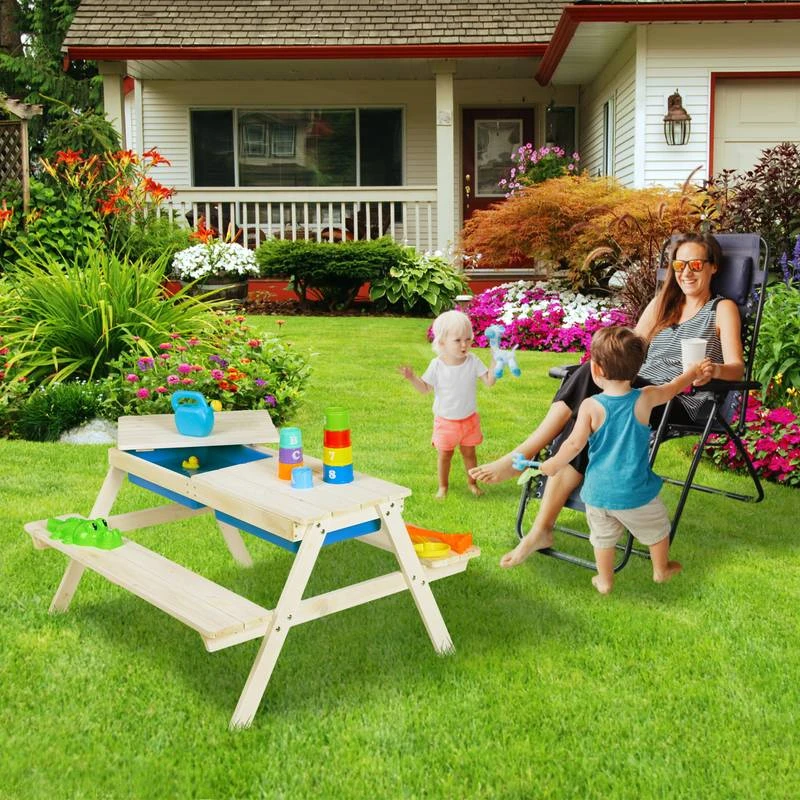 Table De Jeu Enfants En Bois Blanc â Image 3