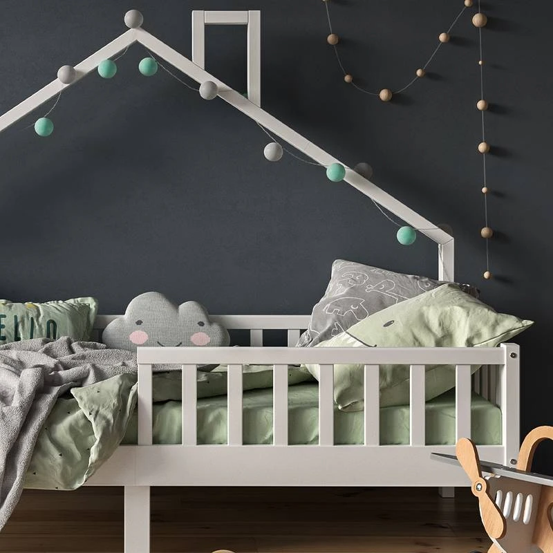 Lit Cabane Noemi 200 Cm Blanc & Matelas â Image 3