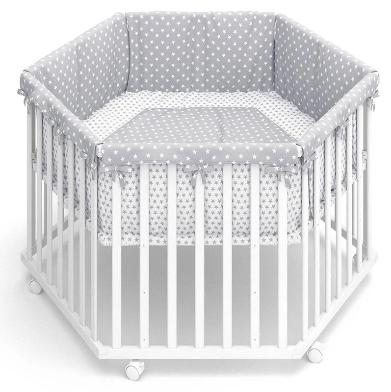 Parc Bébé Estrella Blanc Hexagonal