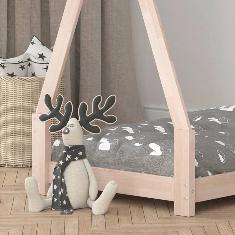 Lit Cabane Tipi 200cm Nature & Matelas â Image 5