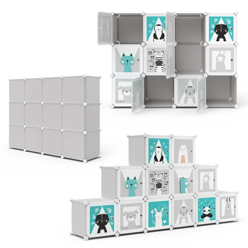 Armoire Andy Gris Modulable Grande â Image 6