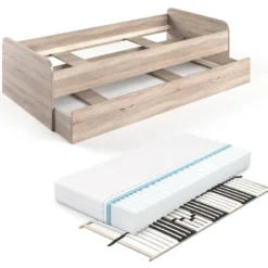 Lit Enzo Avec Sommier Ă Lattes&Matelas