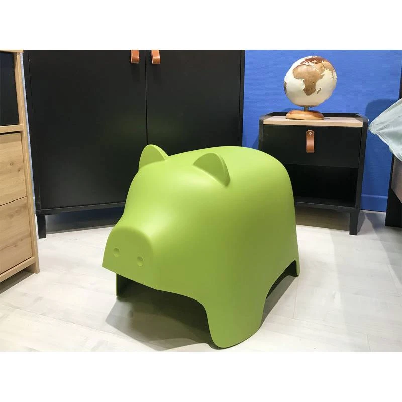 Chaise Enfant En Plastique Bleu - COCHON â Image 7