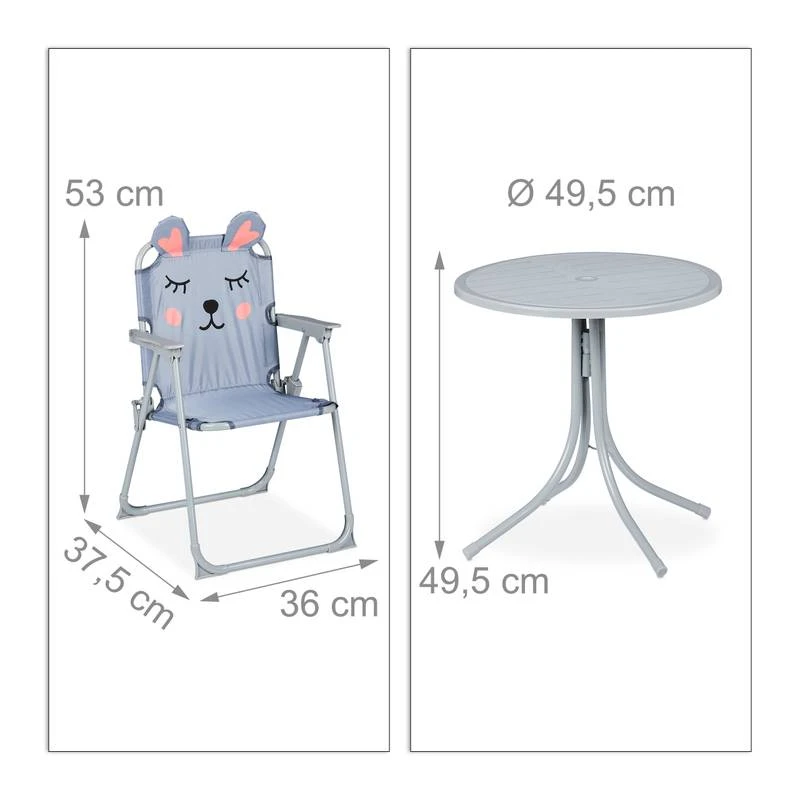 Chaises Table Enfants Avec Parasol â Image 3