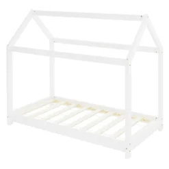 Lit D'enfant Avec Toit 80x160 Cm Blanc