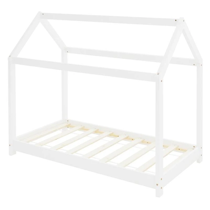 Lit D'enfant Avec Toit 80x160 Cm Blanc