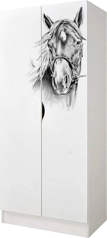 Armoire Blanche ROMA - Cheval â Image 2