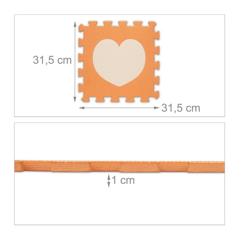 18 Pièces Tapis Puzzle Cœur – Image 3