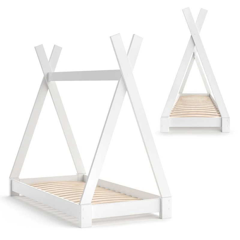 Lit Cabane Tipi 140x70cm Blanc â Image 4