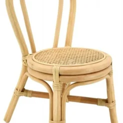 Chaise Enfant En Rotin Naturel Et Cannag