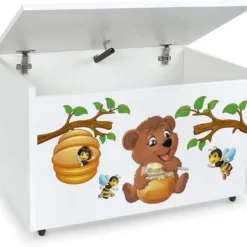 Coffre à Jouets XXL Ours Et Abeilles