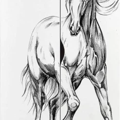 Armoire Blanche ROMA - Cheval Au Galop