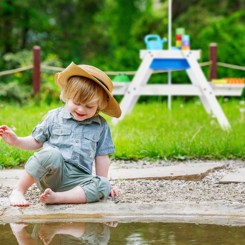 Table En Bois Pour Enfants Et Parasol â Image 4