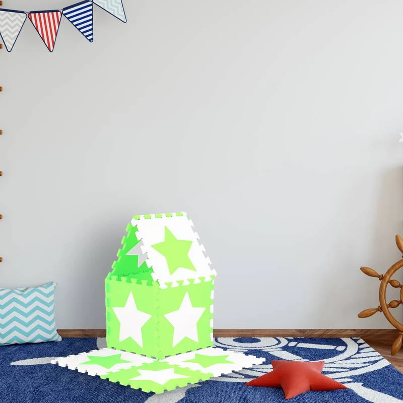 27x PiĂšces De Tapis De Jeu Blanc-vert â Image 2