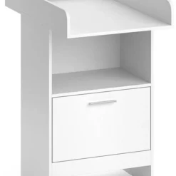 Commode Ă Langer Leo Blanc Avec Tiroir