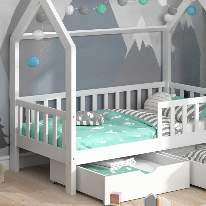 Lit Cabane Wiki Avec Matelas, 2 Tiroirs â Image 3