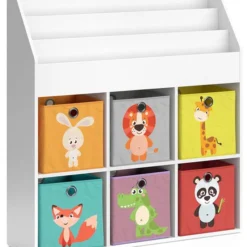 Bibliothèque Luigiavec 6 Boîtes Pliables