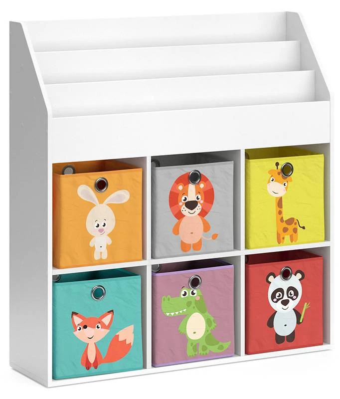 Bibliothèque Luigiavec 6 Boîtes Pliables