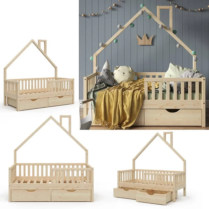 Lit Cabane Noemi 70x140cm Avec Tiroir â Image 2