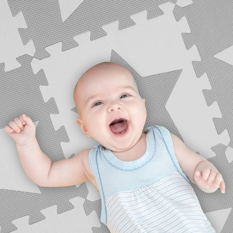 Tapis Puzzle Ă©toiles Gris Clair â Image 4