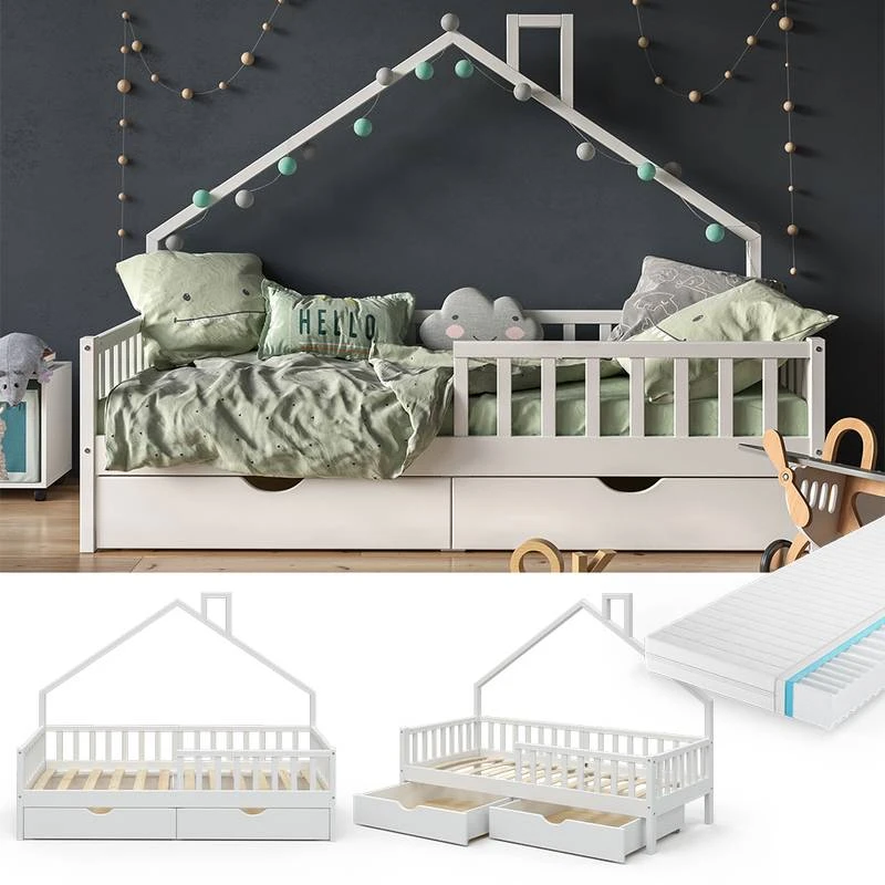 Lit Cabane Noemi, Matelas Et 2 Tiroirs â Image 4