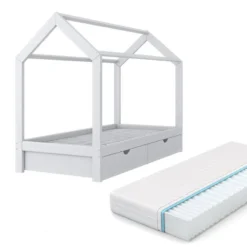 Lit Cabane Wiki 90x200cm Avec Matelas